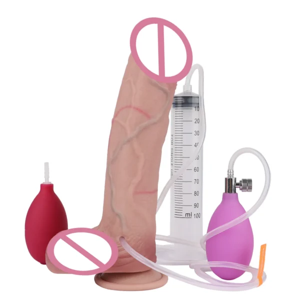 Realistic Squirting Inflatable SEX TOY Silicone Ejaculating Dildo Adult Sex Toys With Simulated Skin Color Soft Feeling