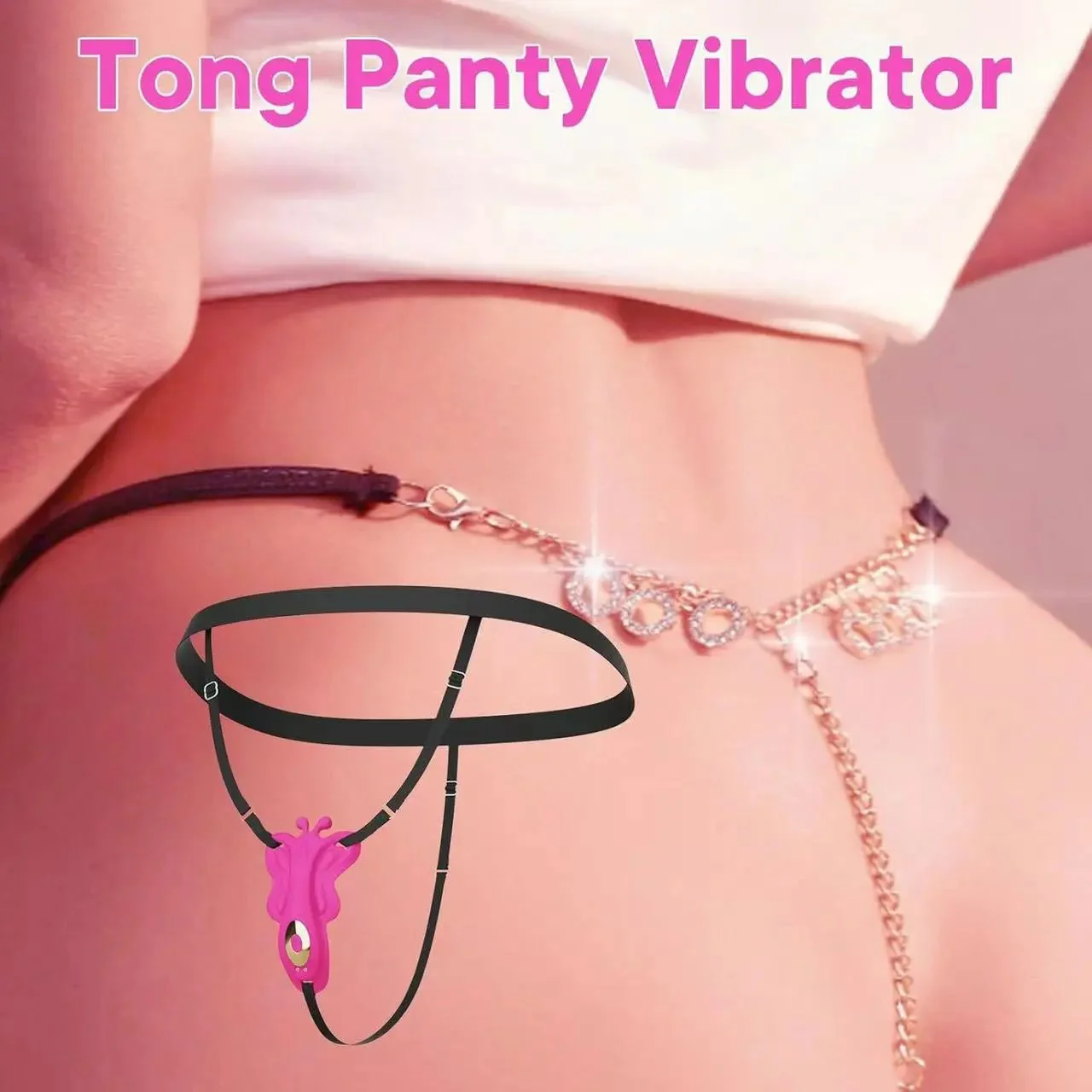 APP Controlled Strap-On Panty Vibrators for Women Multi-Mode Adjustable Buckle Adult Sex Toys with Vibrating Rings
