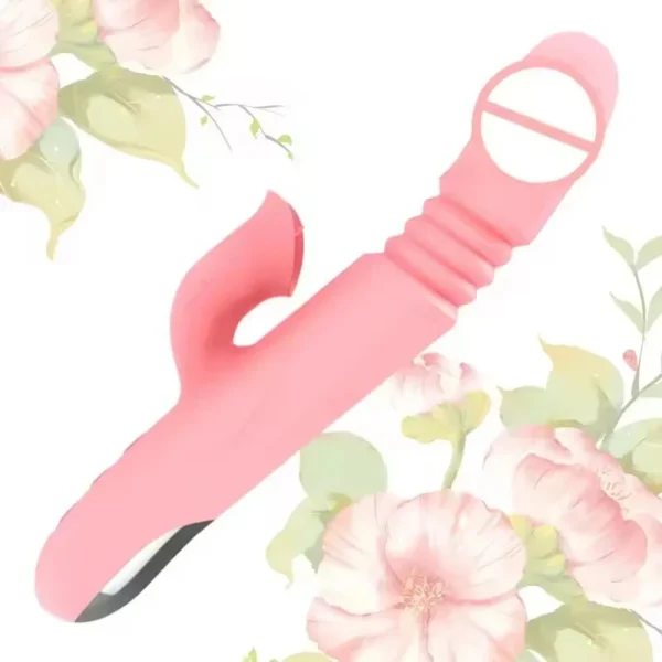 USB Rechargeable Multi-Function Women's Sex Machine G-Spot Vibrator Heated Stretchable Dildo Clit Rotate Stroke Clit Rotate