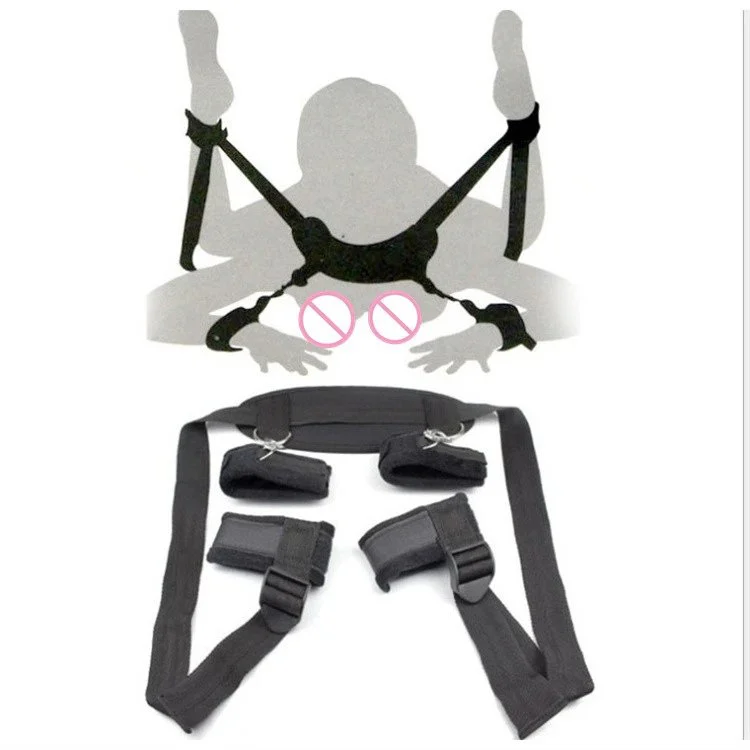 Erotic Sex Toys Bondage Restraint Neck Collar Slave Straps Neck Wrist and Ankle Cuffs