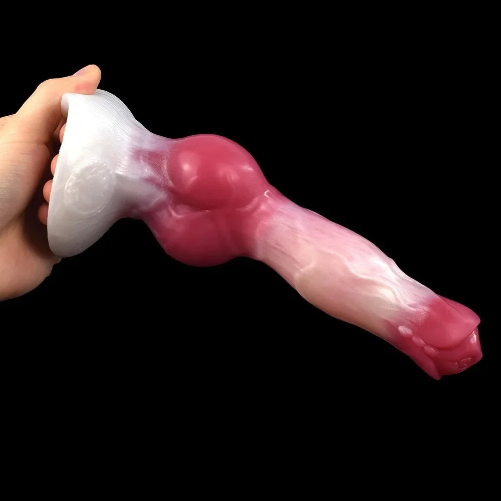 Dog Knot Penis Silicone 8 Inches Anal Plug Pussy Toys With Strong Suction Anal Sex Toys for Man Masturbators