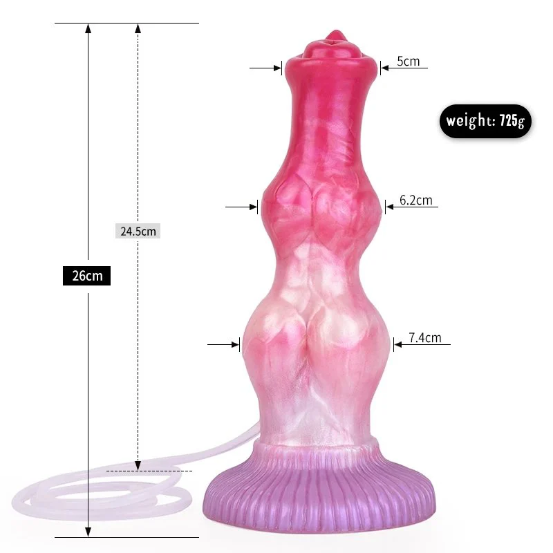 Spray Water Anal Plug Dildo Animal Ejaculating Dildo Realistic Natural Squirting Dog Dildo for Women