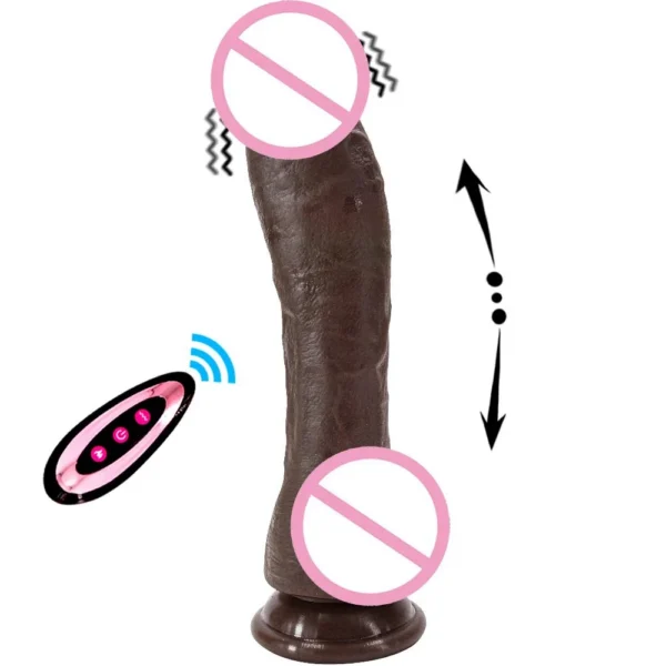 Remote Control XXL Long Cock Penis Big Huge Realistic Telescopic Dildo Vibrator Thrusting Heating G-Spot Anal Dildo for Women
