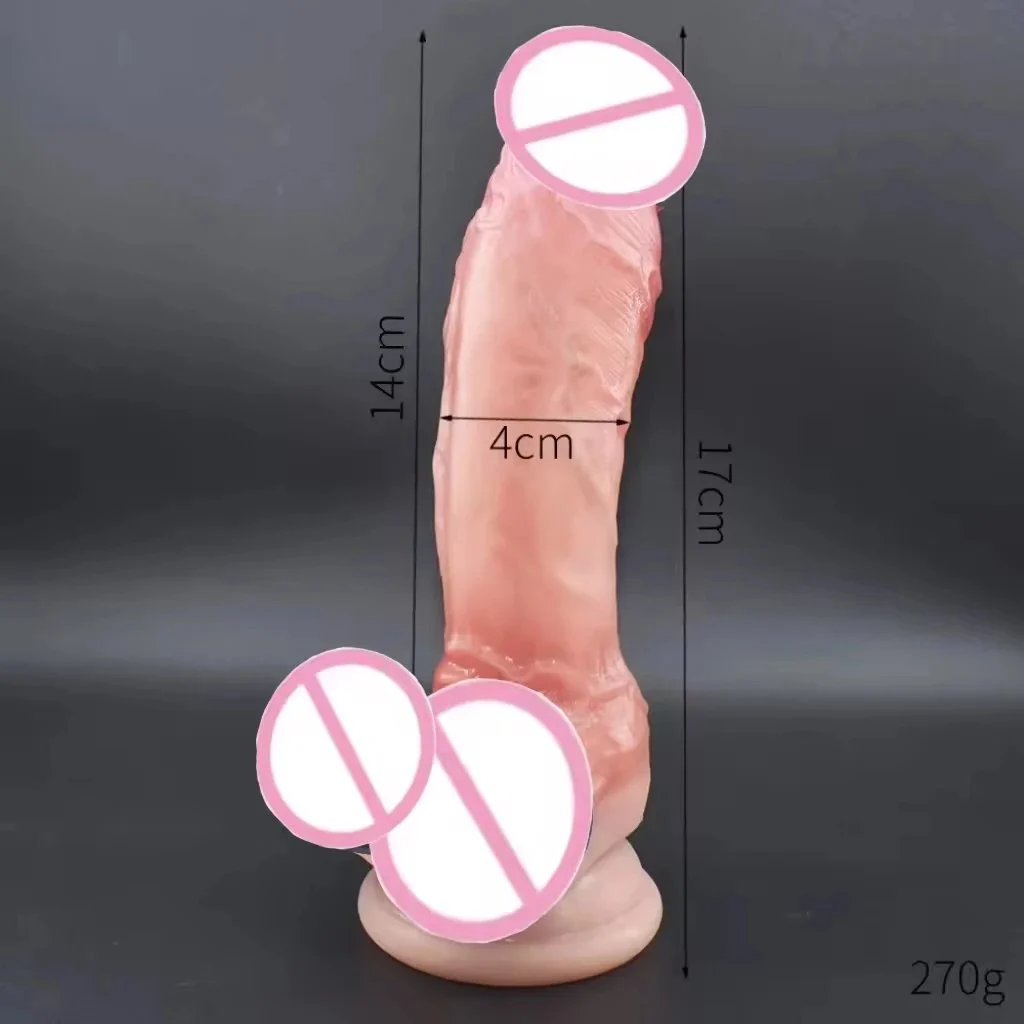 Realistic Strap-On Dildo for Women Soft Silicone with Strong Suction Cup & Soft Head Strap TPE Material Adult Sex Toy