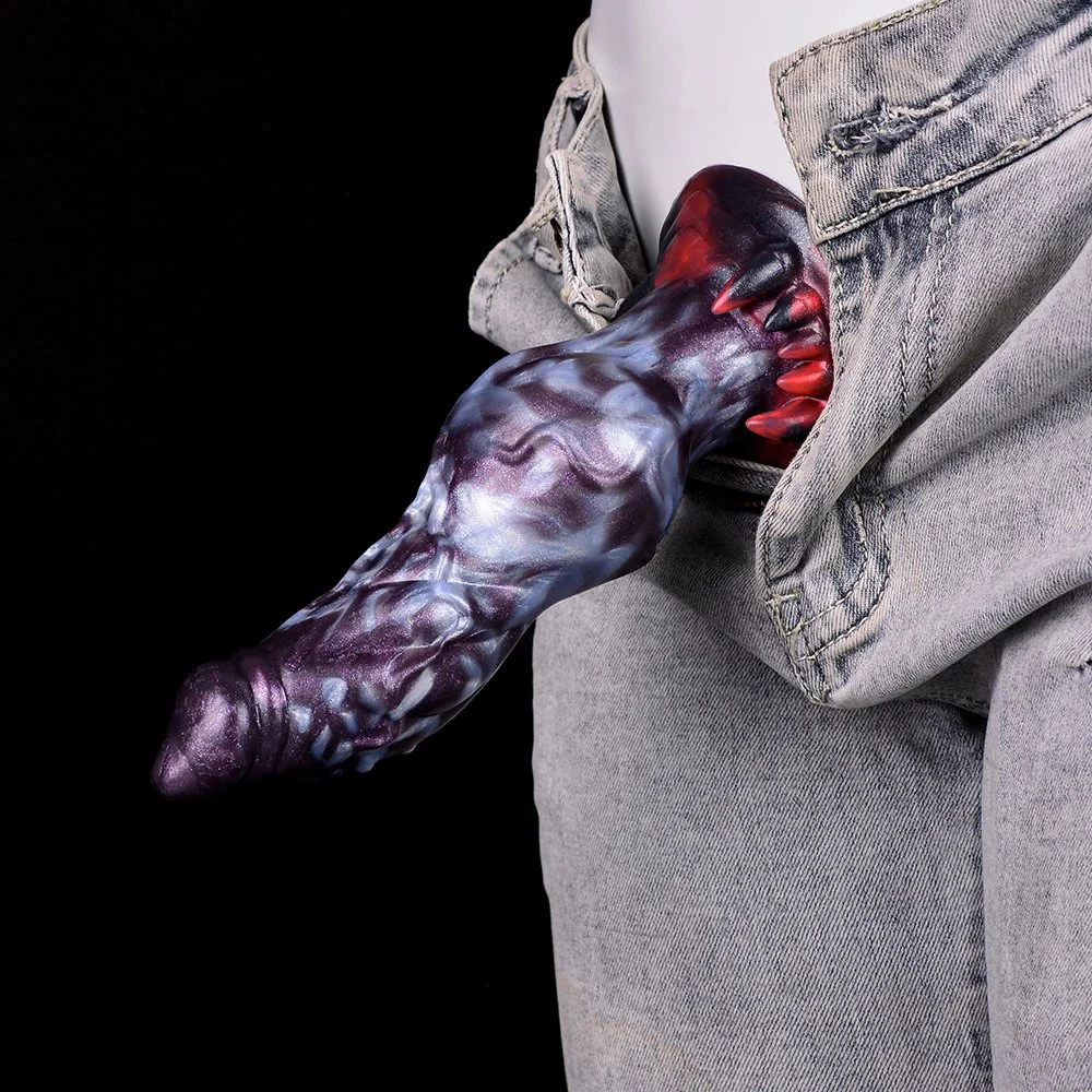 Big Knot Dog Dildo alien Cock with Two Color Monster Dildo Anal Plugs Sex Toys for Women and Male Animal Dog Dildo