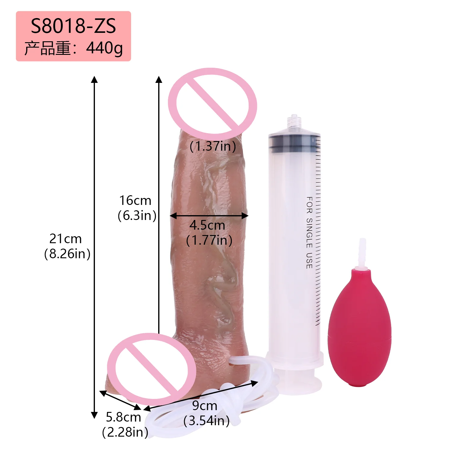 Squirting Dildo Sex Toys Silicone Ejaculating Dildo Body-Safe Strong Suction Cup for Hands Free Play G-Spot Anal Stimulator