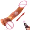 Rechargeable Realistic Thrusting Dildo Vibrator Adult Sex Toy Women Heating Telescopic Dildo Vibrators