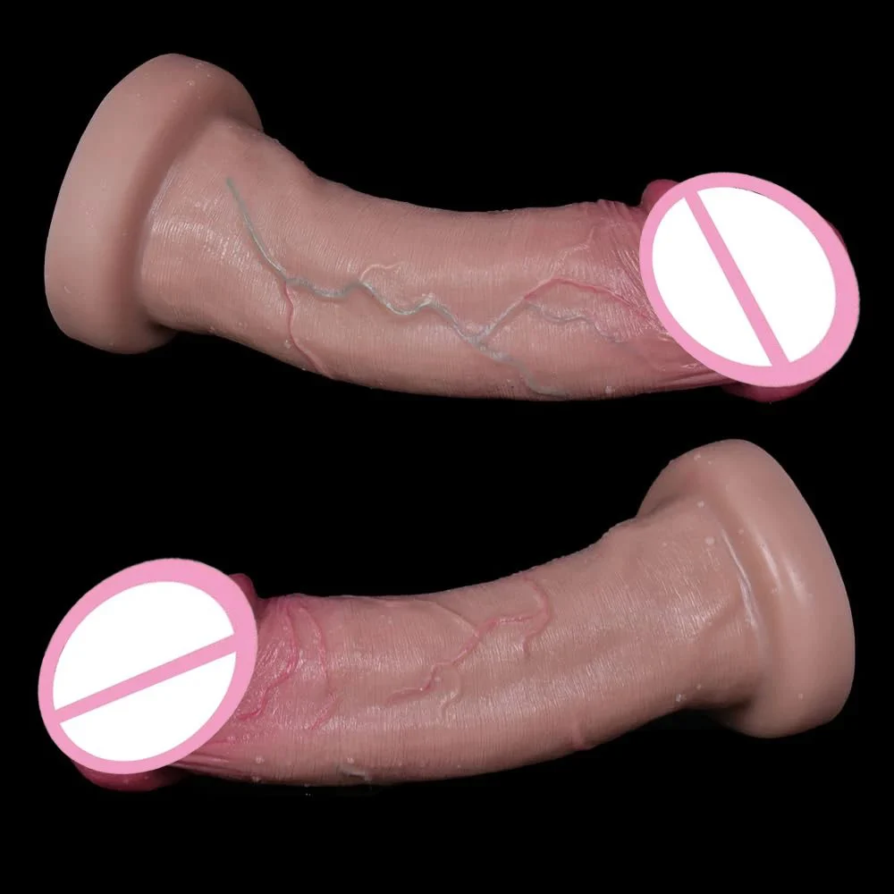 Realistic Silicone Thick Glans Dildo Suction Cup 3 Sizes Soft Eco-Friendly for Anal G-Spot Stimulate Butt Plug-Unisex