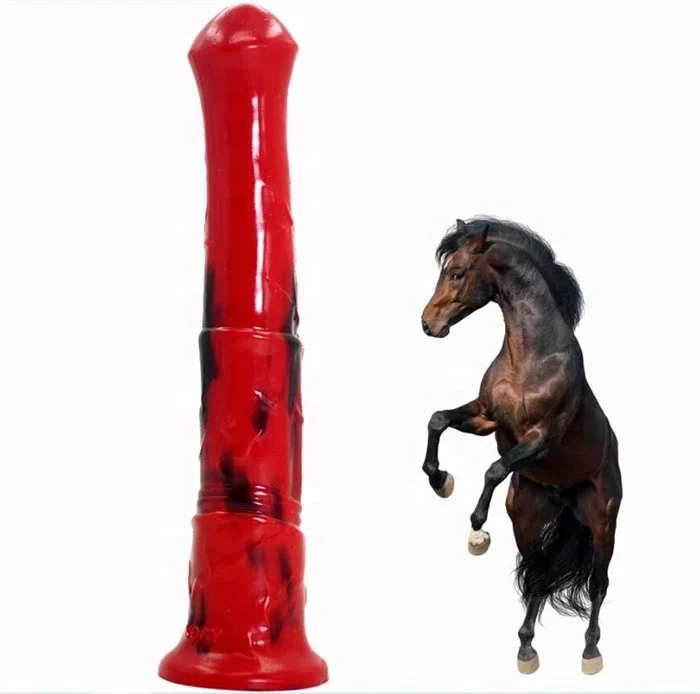 Female Masturbation Horse Dildo Liquid Silicone & Silica Gel Adult Sex Toys Realistic Design