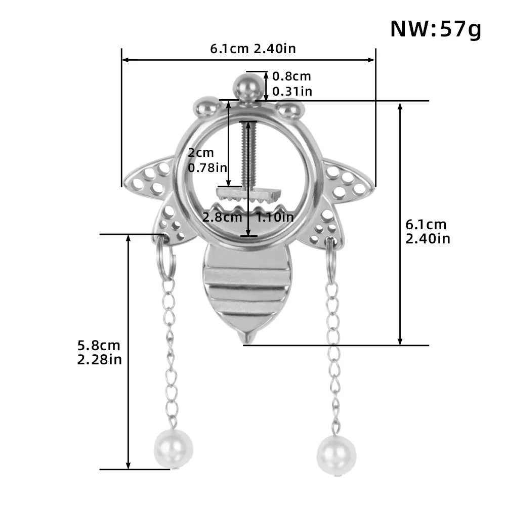 Metal Nipple Clamp Wearable Chain Leather Nipple Clamp Bondage Sexy Underwear Painful Game Adult Flirting Sex Toy