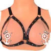 Breast Bondage With Steel Chain Strapon Couple Flirting Products Stainless Steel Nipple Clips Sex Toys