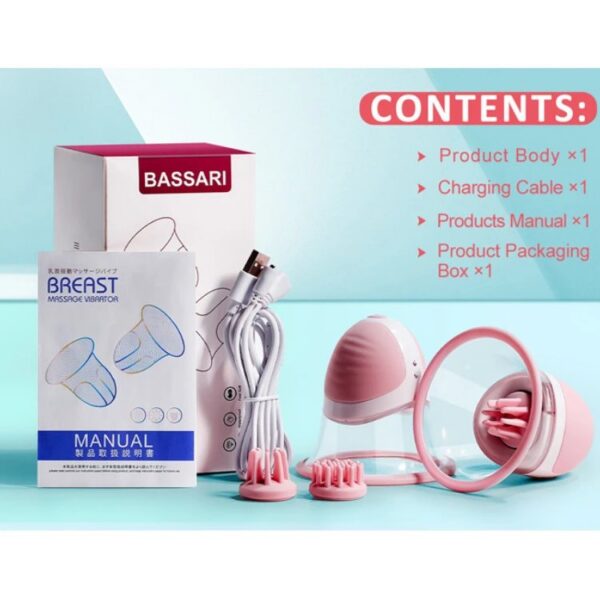 Wireless Breast Massager Nipple rotating and Sucking Stimulation Vibrator Adult Sex Toys for Women