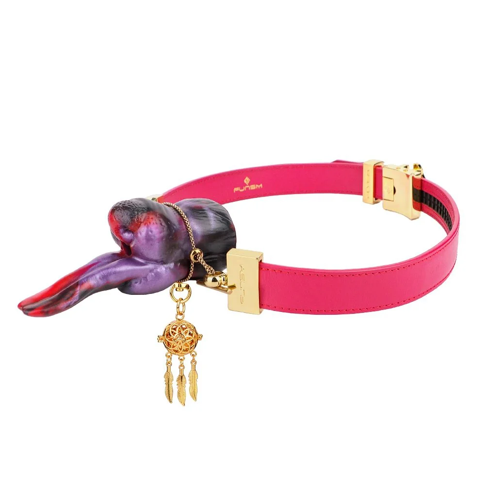Moist Tongue Fetish Gag Set Silicone Gag Leather Bondage Game Toys Role Play Couple Flirting Sex Toys