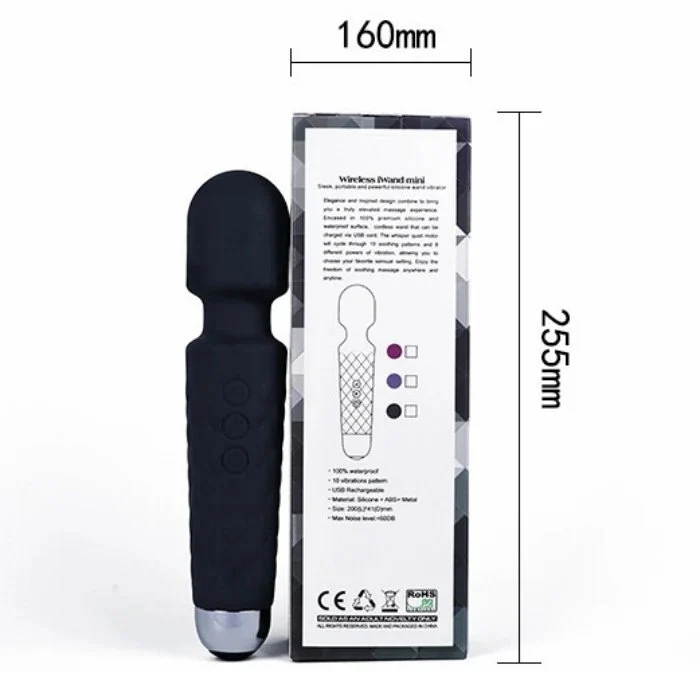 USB Charged 20-Frequency Dildo Vibrator Wand Sex Toys for G-Spot AV Wand Vibrator