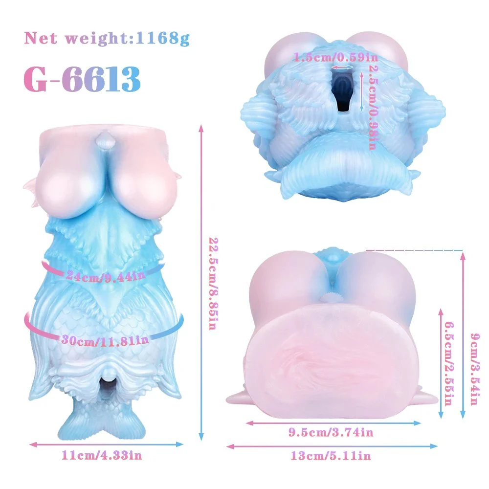 Animal Mermaid Masturbation Cup for Men Silicone Animal Fantasy Adult Products Pocket Pussy Stroker Male Sex Toy