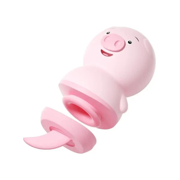Sexy Cute Pig Clitoris Tongue Licking Silicone Vibrator Clit Nipple Massager Fast Orgasm USB Rechargeable 6-Speed Waterproof