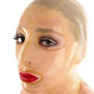 Natural Latex Adult Hood Headgear for Halloween Party Role Play Back Pull SM Bondage Equipment 100% Waterproof Eco-Friendly