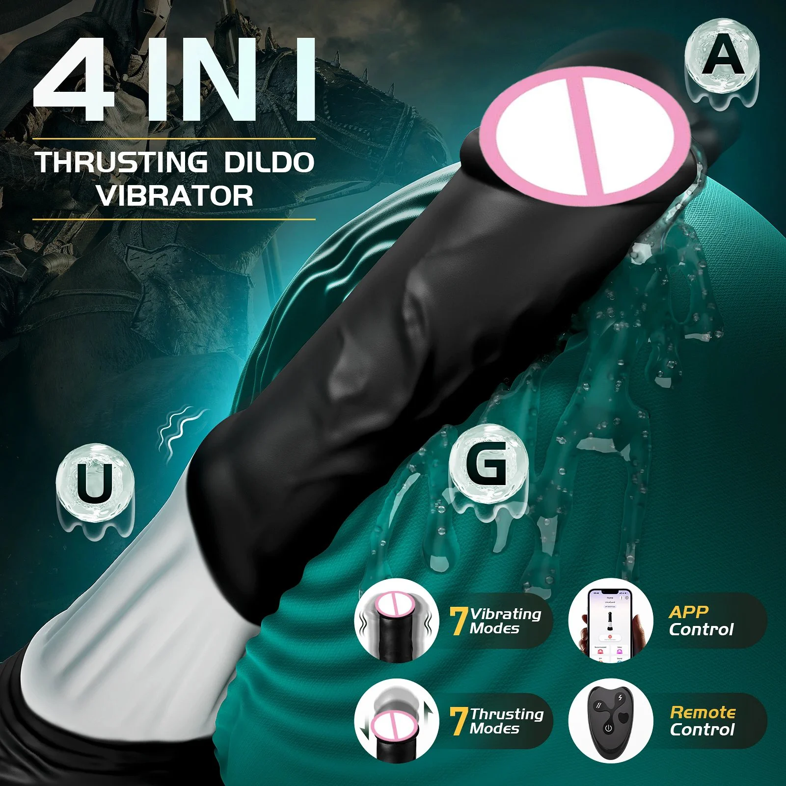Remote Control Vibrating Soft Silicone Horse Animal Anal Dildo 30cm Thrusting Dragon Monster Adult Sex Toy