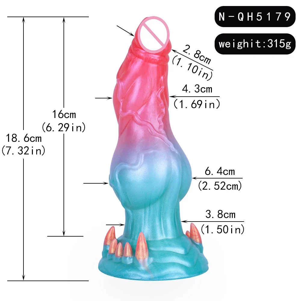 Big Knot Dog Dildo alien Cock with Two Color Monster Dildo Anal Plugs Sex Toys for Women and Male Animal Dog Dildo