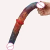 Streamer Color Double Heads Sex Toys Dildo Cock Penis Realistic Dildo Suction Cup Penis Soft Dildos