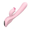 Newest Design Pink Silicone Dual Motor g Spot Vibrator Rabbit Vibrator Sex Toy Vibrator for Women