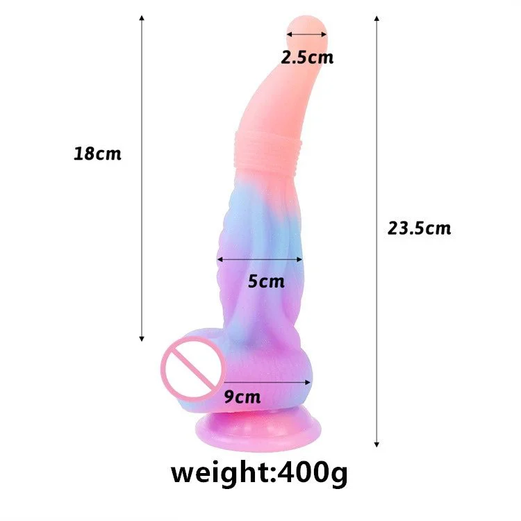 Erotic Sex Toys Liquid Silicone Luminous Octopus Dildo Anal Plug for Women