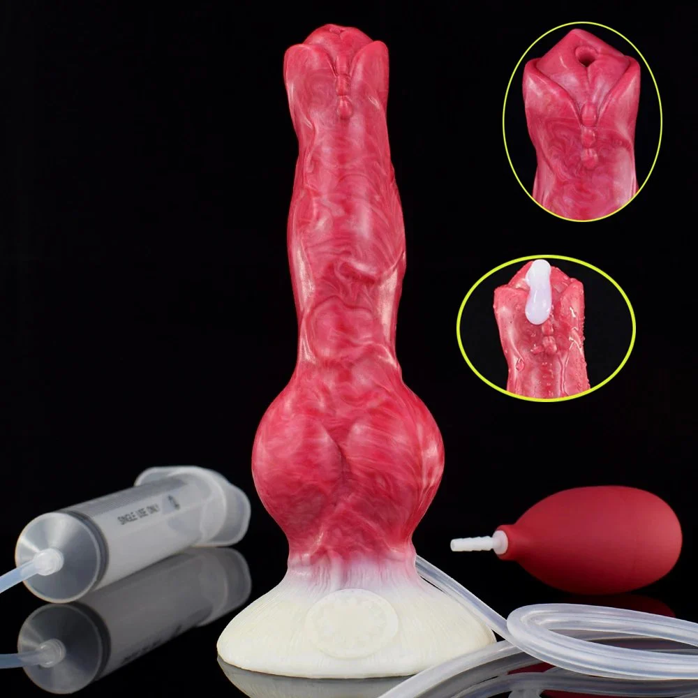 Fantasy Adult Animal Dog Knot Ejaculation Dildo Realistic Squirting Cock Anal Plug Dildo Sex Toys for Women Man Masturbator