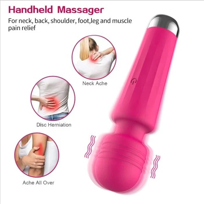 USB-powered 10-Mode Vaginal and Clitoral Wand G-Spot Vibrator Sex Product for Stimulating