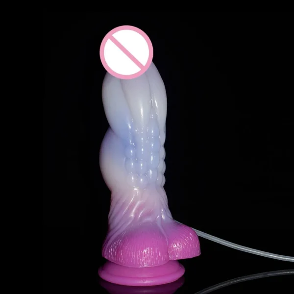 Ejaculating Huge Knot Dildo Squirting Function Anal Plug With Suction Cup Silicone Fantasy Dildo Animal Ejaculating Penis