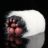 Plush-textured Liquid Silicone Male Masturbator Bear Paw Single-channel Manual Masturbation Cup