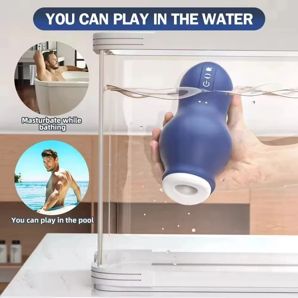 Automatic Sucking Masturbator Cup Male Sex Toy with 7 Suction & Vibration Modes TPE Pocket Pussy for Men Adult