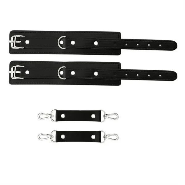 Sex Toys Handcuffs Erotic Bondage Accessories Bow Garter Belt Leather Bondage Harness Women