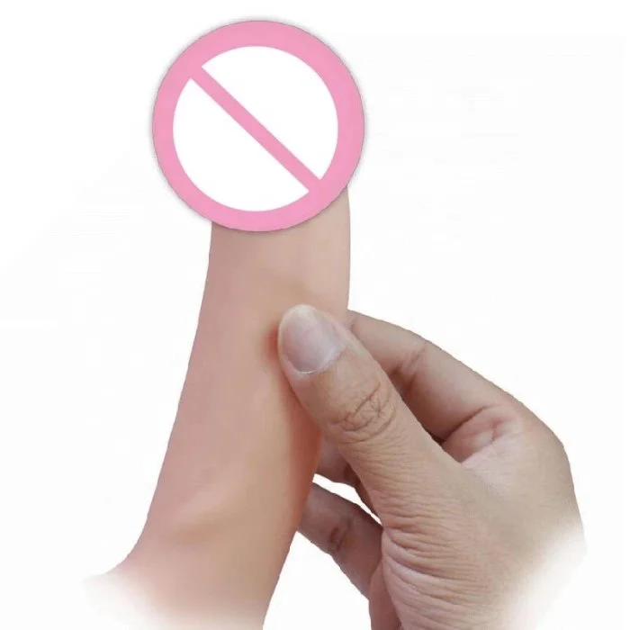 Strap-On Silicone Dildo Dong Soft Adult Sex Toy for Women Gay