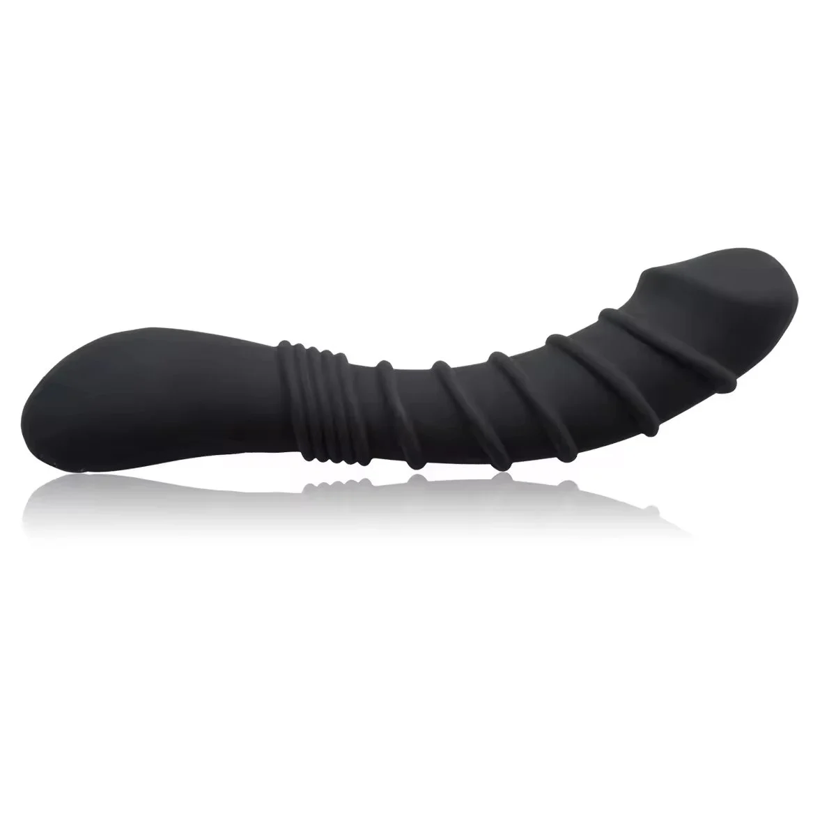 Wild Ribbed Vibe Sex Toy 10 Vibration Functions One-Key Burst IPX5 Waterproof USB Rechargeable Flesh Black