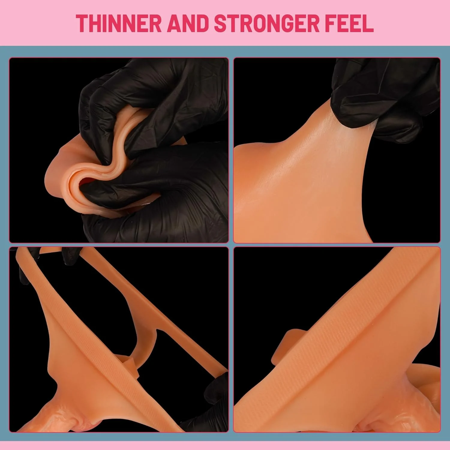 High Elasticity Realistic Wearable Dildos Silicone Strap on Dildo with Solid Dick for Lesbian Couple