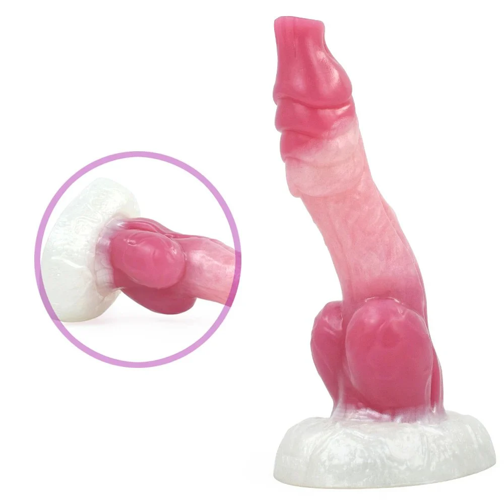 Dog Knot Suction Cup Rosy Huge Silicone Sex Toys Butt Plug Masturbation Animals Dildos Adult Products