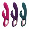 Rabbit Vibrator Rechargeable Silicone Dildo for Woman G Spot Clitors Massage Double Vibration Sex Toy for Women