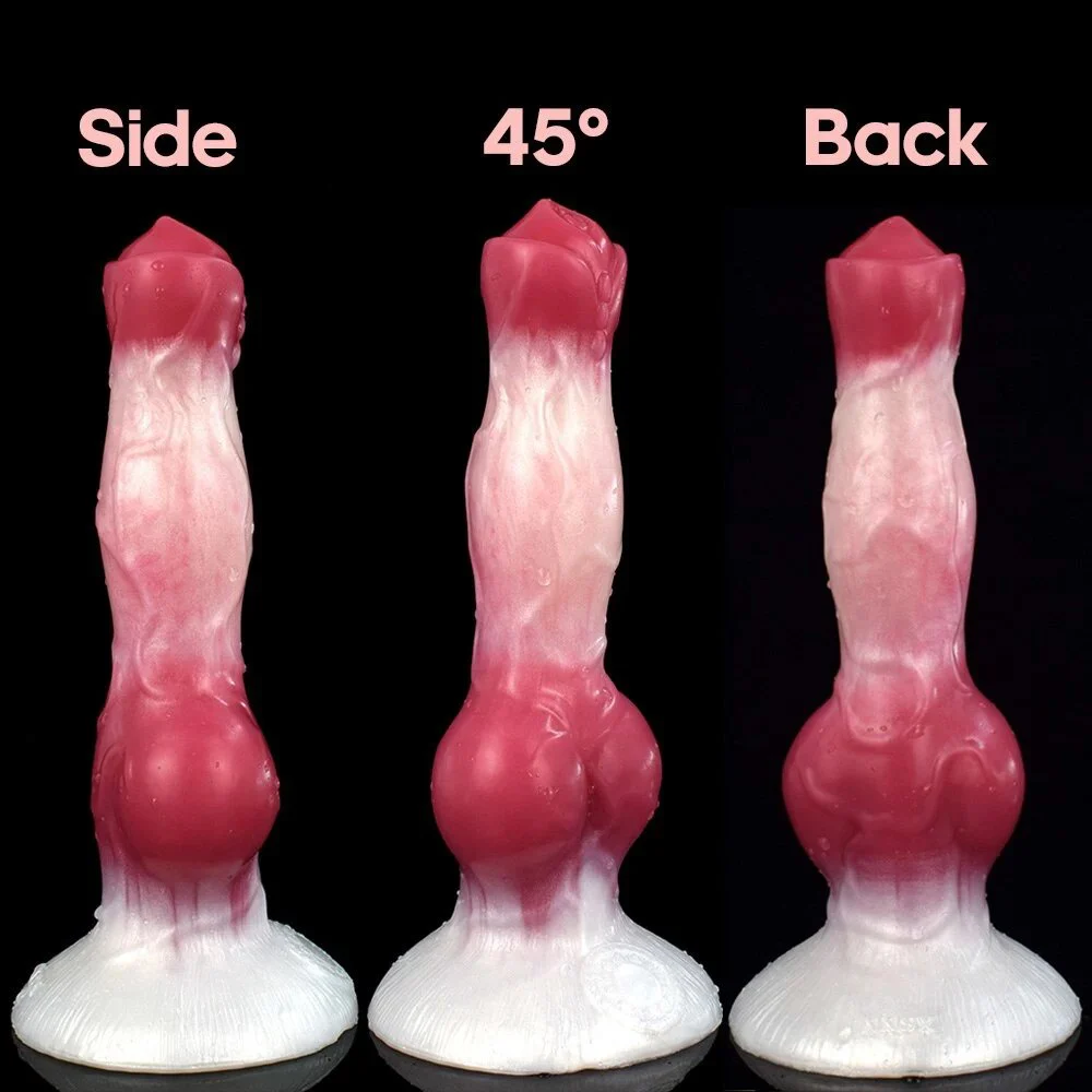 Dog Knot Penis Silicone 8 Inches Anal Plug Pussy Toys With Strong Suction Anal Sex Toys for Man Masturbators
