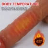 Remote Control Sex Toys Thrusting Heated Realistic Telescopic Soft Silicone Retractable Dildo Vibrator for Women