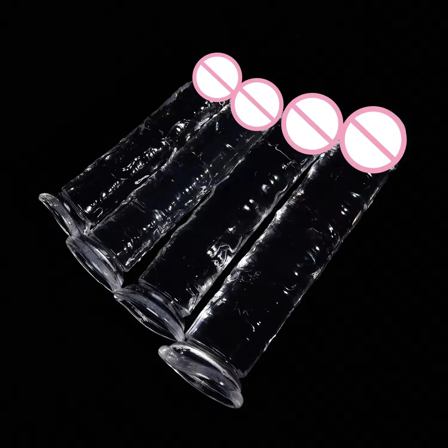 Women's Colorful Adult Product Genre Realistic Design Natural Rubber Dildo Soft Silicone Material Artificial Crystal Dildos