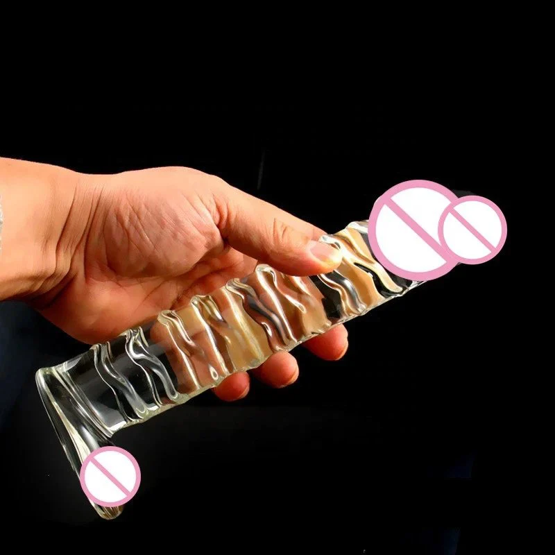 Sex Toys 25CM Glass Cock Crystal Dildo Transparent Penis for Masturbation