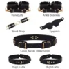 Leather Plush Bondage Set Handcuffs Sex Toys for Couples