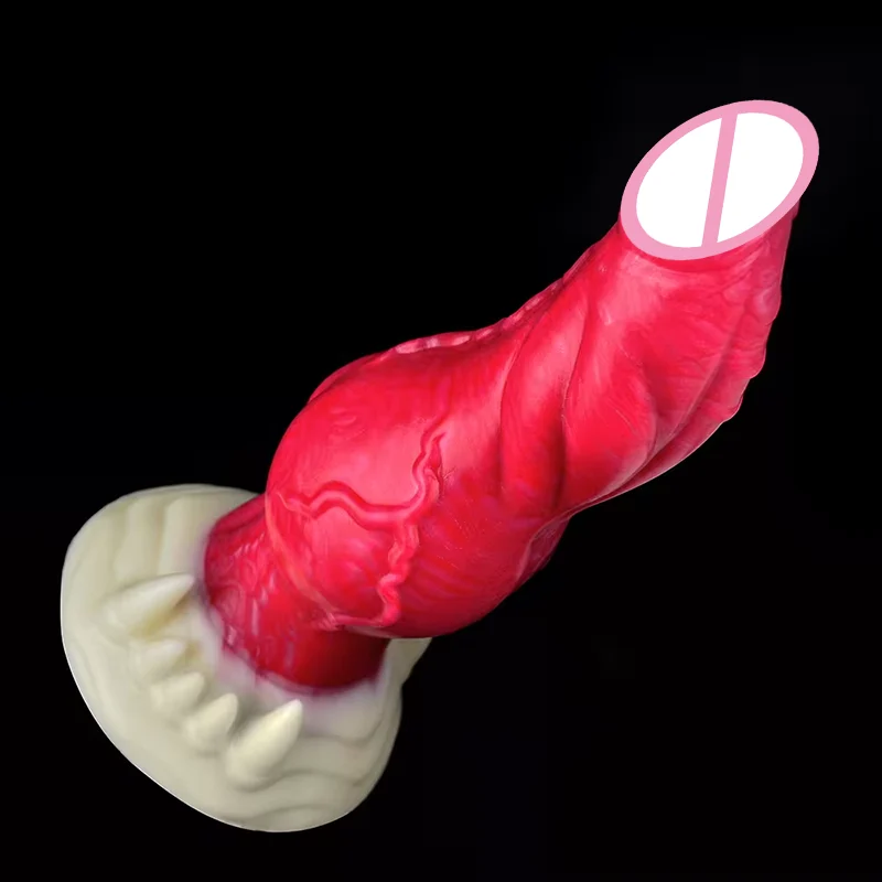 Dog Dildo Realistic Silicone Dildo Penis Strong Stimulation Alien Dildo Dog Vibrating with Big Knot for G Spot