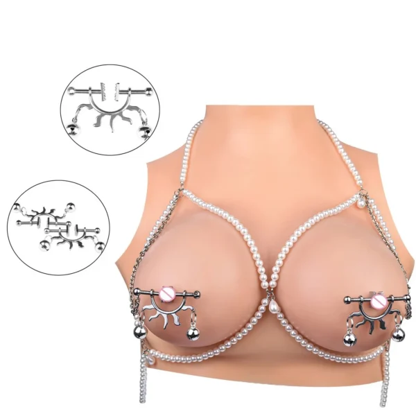 Pairs of Nipple Clamps Breast Clips Bondage Sex Toys for Couples Stainless Steel Tools