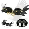 Leather Ankle Restraints with a Fierce Eagle Design, Suitable for Adult Role-playing Submission Under Lock and Key