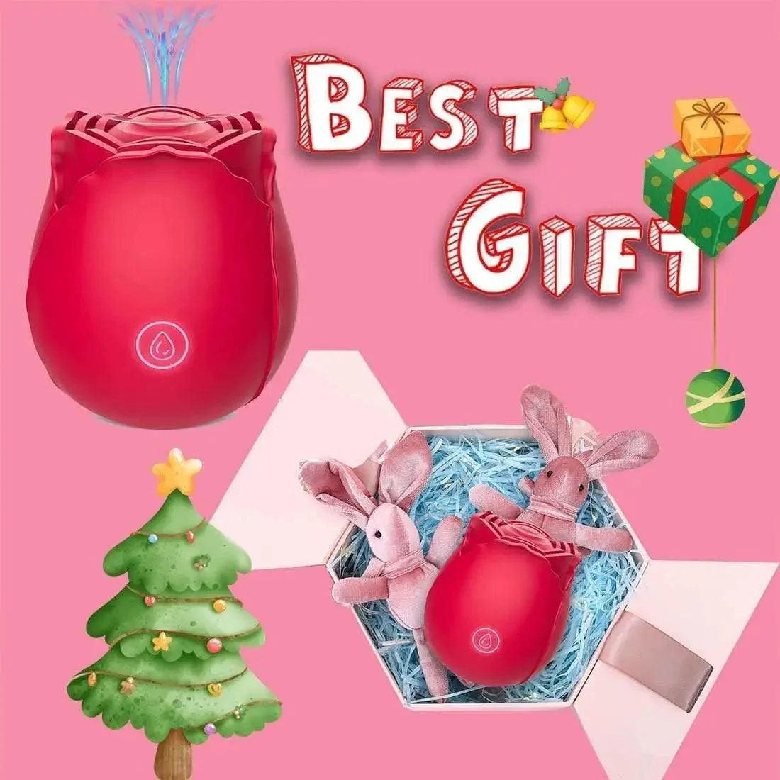 Waterproof Rose Vibrator Manufacturer Cheap Price Rose Toys Nipple Clitoral Sucking Rose Vibrator Sex Toys for Woman