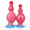 Dual Knot Dog Ejaculation Dildo With Inflatable Anal Plug Toys Animal Squirting Anal Dildos Erotic Products for Men Women