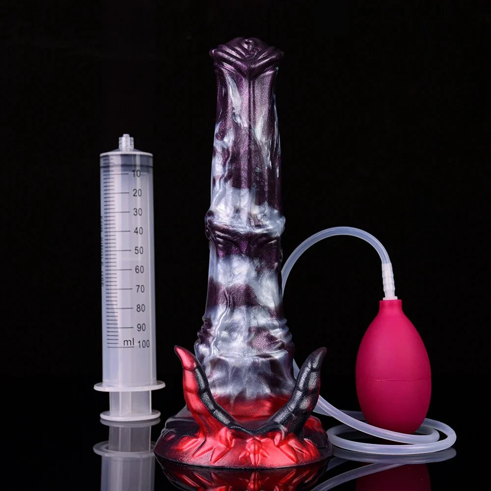 Ejaculation Dildo With Suction Cup Spray Liquid Squirting Horse Dildo Squirting Cock Anal Prostate Play alien Cock Sex Toys