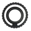 Double Cock Ring for Men Waterproof Silicone Black Vibrating Penis Ring Sex Toys for Delay Ejaculation Men's Properties