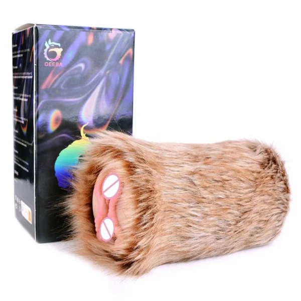 Fantasy Animal Masturbator in Fur for Men Onahole Realistic Vaginal All-Pass Pocket Pussy Stroker Furry Silicone Sex Toys